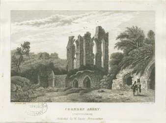 Croxden Abbey: gravyr, nd [c 1830] (tryck)