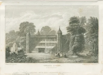 Tixall Hall - Gatehouse: gravyr, nd [c 1830] (tryck)
