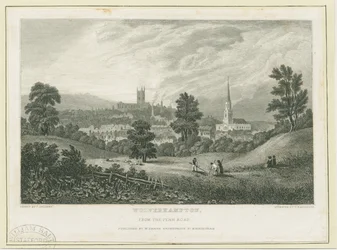 Wolverhampton - Avlägsen vy från Penn Road: stålgravyr, nd [c 1830] (tryck)