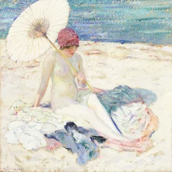 På stranden