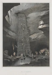 Utsikt över antika monument i Centralamerika, Chiapas och Yucatan, Pl. 20: Bolonchens brunn, 1844.