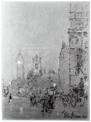 London, kväll, 1897.