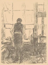 Porträtt av Joseph Pennell, 1917.