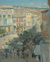 Utsikt över en sydfransk stad, 1910.