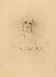 Porträtt av Lady Emma Hamilton, älskarinna till Horatio Nelson