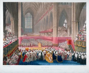 Kröningen av kung Georg IV i Westminster Abbey, London, 19 juli 1821