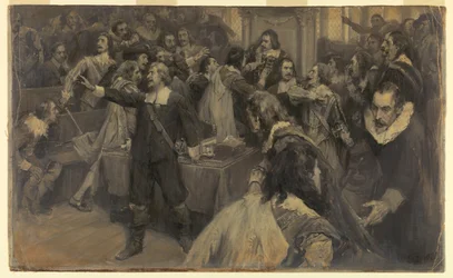 Scen i parlamentets hus, 2 mars 1629
