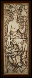 Earth, från serien The Four Elements, c.1888-89 (penna & bläck med tvätt över penna på papper)