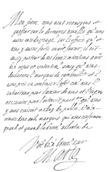 Brev av Marie de Medici till hertigen av Savojen, sent 1500 - tidigt 1600-tal 1865.