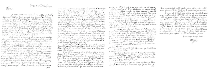 Brev av Samuel Pepys till John Jackson, Esq, 1700 1865.