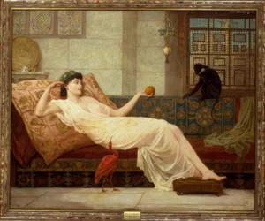 Frederick Goodall, Dolce far niente, målning, 1889