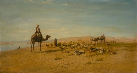 On the Banks of the Nile (olja på duk)