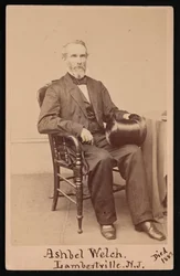 Porträtt av Ashbel Welch 1809-1882, före 1882.