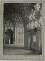 Gloucester Cathedral - Cloisters: South and West Alleys, ca. 1900.