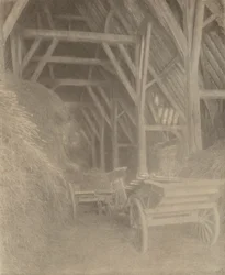 Great Cokkeswell Barn (nära Kelmscott): Interiör