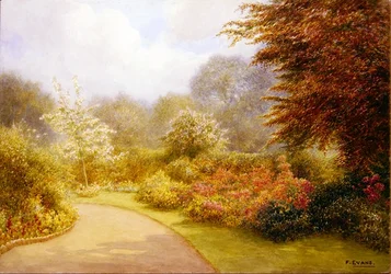 Azalea Rectory Gardens, Brockhurst Hill (akvarell på papper)