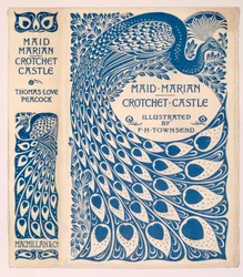 Bokomslag till ”Maid Marian” och ”Crotchet Castle” av Thomas Love Peacock, utgivna 1900