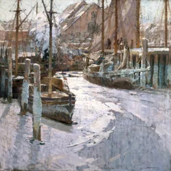 Ice Bound Vessels (olja på duk)