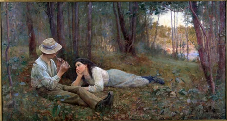Idyll i buskmarken, 1893