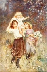 samla blommor,