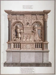 Monument till Richard Allington i Rolls Chapel, Chancery Lane, City of London, 1800