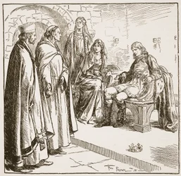 Dunstan, Edwy och Elgiva, illustration från 