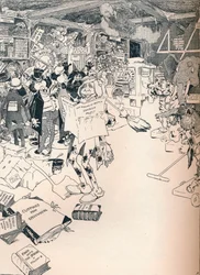 Fastighetsrummet för en smart serietecknare, c1890