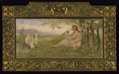 Flicka med kaniner, 1886.