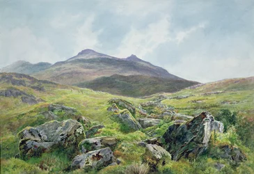 Landskap, Snowdon (akvarell)