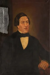 Porträtt av Moses Mills