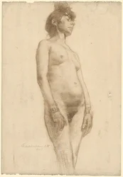 Stående naken kvinna, 1885.