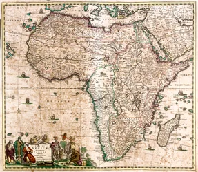Karta över Afrika (etsning