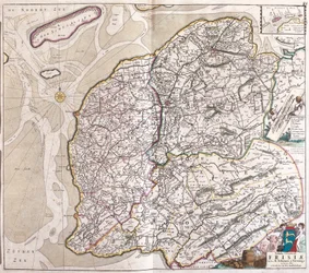 Karta över Friesland (Tyskland) (etsning