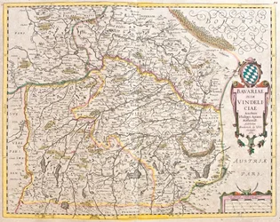 Karta över Baviere (Tyskland) (etsning