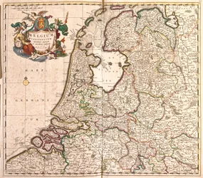 Karta över Belgiska federationen (Belgien) (etsning