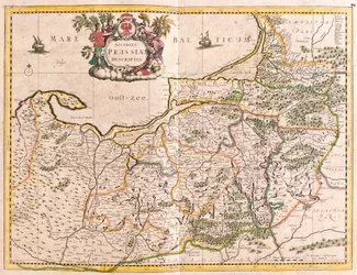 Karta över kungariket Preussen (Tyskland) (etsning