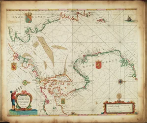 Pascaart van de Noort Zee verthoonende in zich alle de Custen en havens daer rontom gelegen.