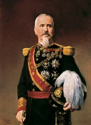 Porträtt av Arsenio Martinez Campos Anton (1831-1900), spansk politiker och militär, ca 1880 (olja på duk)