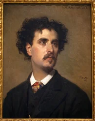 Porträtt av målaren Mariano Fortuny y Marsal (1838-1874). Målning av Federico de Madrazo (1815-1894), olja på duk