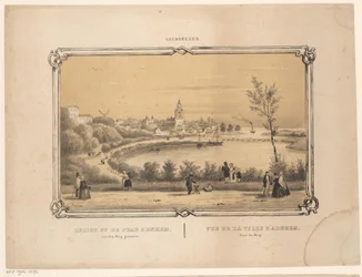 Utsikt över Arnhem Utsikt över staden Arnhem från den Berg (titel på objekt) Gelderland (serietitel på objekt)