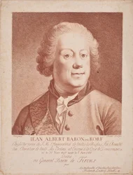Porträtt av baron Johann Albrecht von Korff 1697-1766, mitten av 1700-talet.