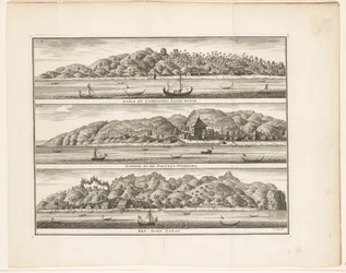 Flera VOC-förstärkningar på Ceram Laäla av Compagnies Sagoe-bosch / Loehoe, and the Fortres Overburg / Byn Saway (titel på objekt)