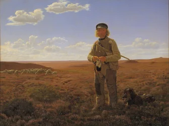 En jylländsk herde på heden