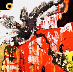 Fet orange abstrakt