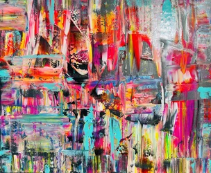 Färgglad modern abstrakt konst