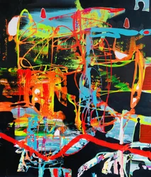 Livfull urban abstrakt konst