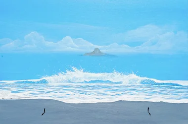 Vågor på Blue Beach