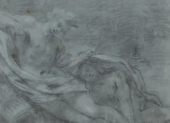 Två liggande figurer [verso]