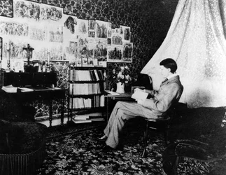 Aubrey Beardsley på Cosmopolitan Hotel, Menton, Frankrike, 1898