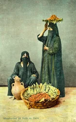 Frukthandlare i Kairo, Egypten